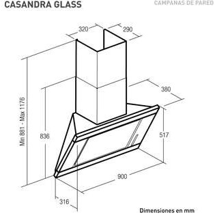 CHIMENEA NODOR CASANDRA 90 GLASS